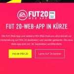 No laufen die Wartungsarbeiten: Die FIFA 20 Web App steht aber in den Startlöchern. Bild: ea.com (Screenshot)
