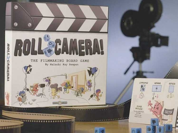 Roll Camera is a film-themed cooperative board game. Photo credit: Malachi Ray Rempen