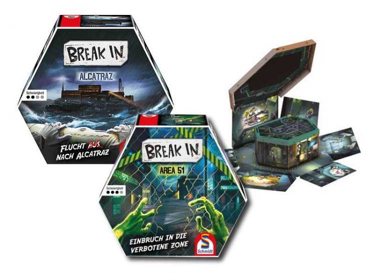 "Break in" heißt die kooperative Rätselspiel-Reihe von Schmidt Spiele - und der Name ist dabei Programm. Bildrechte: Schmidt Spiele