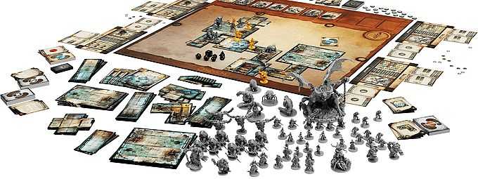 Das Spielmaterial von Bardsung sieht typisch nach Fantasy aus. Bild: Steamforged Games