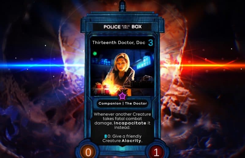 The thirteenth Doc. is part of the Doctor Who digital trading card game. Image: BBC